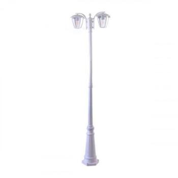 LED lámpatest , 2xE27-es foglalat , állólámpa , 200 cm , kültéri , matt fehér , IP44 kép