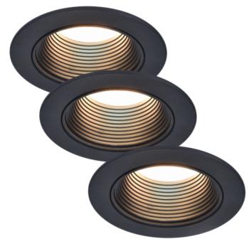 LED lámpatest , 3db-os spot szett , GU10 , RGB , CCT , dimmelhető , süllyesztett , kerek , fekete , 4.7W , LUTEC CONNECT , ALTUM kép