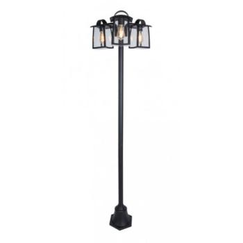 LED lámpatest , állólámpa , 190 cm , 3 x E27 foglalat , matt fekete , kültéri , IP44 , LUTEC , KELSEY kép