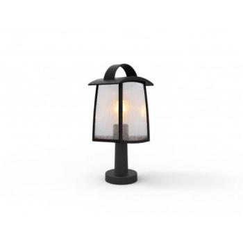 LED lámpatest , állólámpa , 40 cm , E27 foglalat , matt fekete , kültéri , IP44 , LUTEC , KELSEY kép