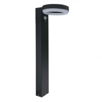 LED lámpatest , állólámpa , napelemes , mozgásérzékelővel , 6W , 50 cm , hideg fehér , fekete , kültéri , IP44 kép