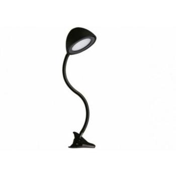 LED lámpatest , asztali , csíptetős ,  4 Watt , természetes fehér , fekete kép