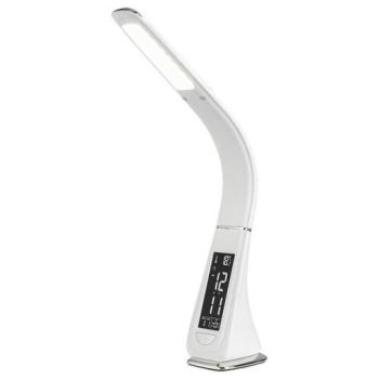 LED lámpatest , asztali , érintőkapcsolóval , 5W , billenthető , dimmelhető , digitális kijelzővel , természetes fehér , fehér , Rábalux , LIONEL kép