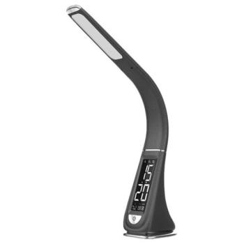 LED lámpatest , asztali , érintőkapcsolóval , 5W , billenthető , dimmelhető , digitális kijelzővel , természetes fehér , fekete , Rábalux , LIONEL kép