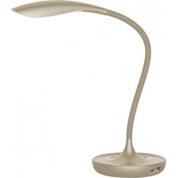 LED lámpatest , asztali , érintőkapcsolóval , billenthető , 5W , dimmelhető , USB , meleg fehér , arany , Rábalux , BELMONT kép