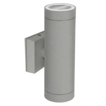 LED lámpatest , BART EL , kültéri , fali , henger , szürke , LE és FEL , 2 x GU10 foglalattal kép