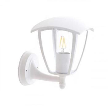 LED lámpatest , E27-es foglalat , oldalfali , kültéri , matt fehér , IP44 , 9302 kép
