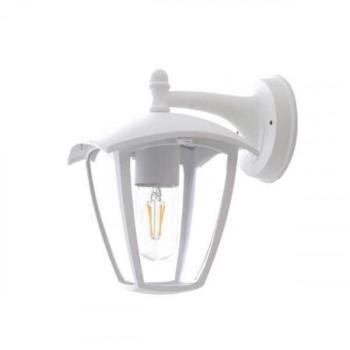 LED lámpatest , E27-es foglalat , oldalfali , kültéri , matt  fehér , IP44 , 9304 kép