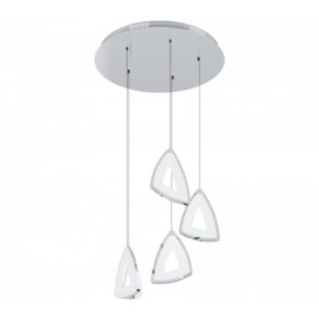 LED lámpatest , függeszték , mennyezeti , 30W , meleg fehér , dimmelhető , króm , EGLO , AMONDE , 95219 kép