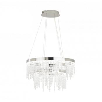 LED lámpatest , függeszték , mennyezeti , 46W , természetes fehér , dimmelhető , kristály , króm , EGLO , ANTELAO , 39281 kép