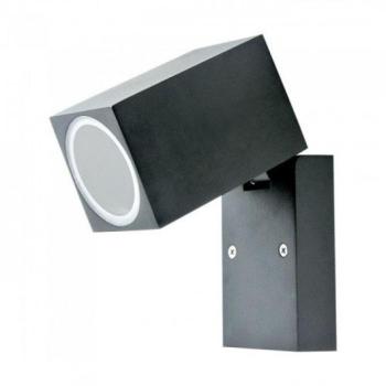 LED lámpatest , GU10-es foglalatú , oldalfali , négyzet , állítható fejű , fekete , IP44 , V-TAC kép