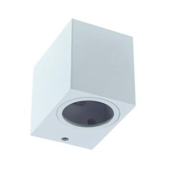 LED lámpatest , GU10-es foglalatú , oldalfali , négyzet , fehér , IP44 kép