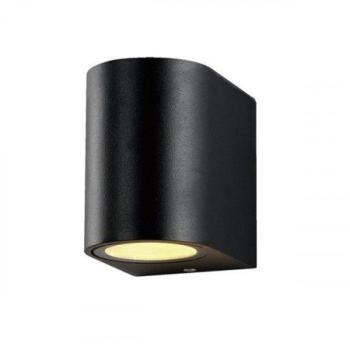 LED lámpatest , GU10 , oldalfali , kerek , 1 irányú , fekete , kültéri , IP44 kép