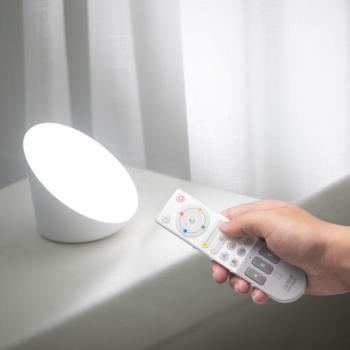 LED lámpatest , hordozható , asztali , 9W , RGB , CCT , dimmelhető , fehér , LUTEC CONNECT , PIALA kép