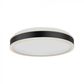 LED lámpatest , kerek , mennyezeti , 40 cm , 24W , természetes fehér , alumínium,  fekete kép