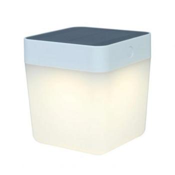 Led lámpatest , kültéri , 1W , napelemes , dimmelhető , meleg fehér , IP44 , fehér , LUTEC , TABLE CUBE kép