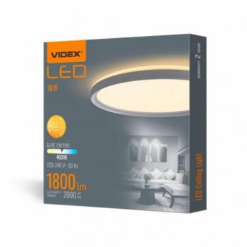 LED lámpatest , mennyezeti , 18W , 29 cm , természetes fehér , fehér , kerek , VIDEX kép