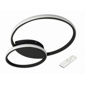 LED lámpatest , mennyezeti , 48 x 35 cm , 60W , CCT , dimmelhető , fekete , Phoenix kép