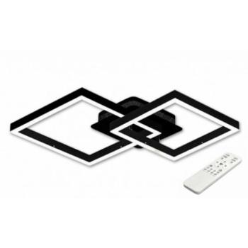 LED lámpatest , mennyezeti , 54 x 54 cm , 70 W , CCT , dimmelhető , fekete , Herkules kép