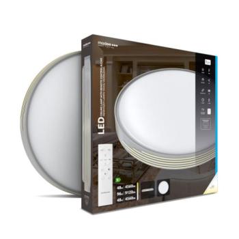 Led lámpatest , mennyezeti , kerek , 2 x 48W , CCT , dimmelhető , ezüst keret , távirányítóval , Modee kép