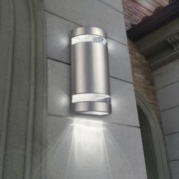 Led lámpatest , napelemes , fali , króm , IP44 kép