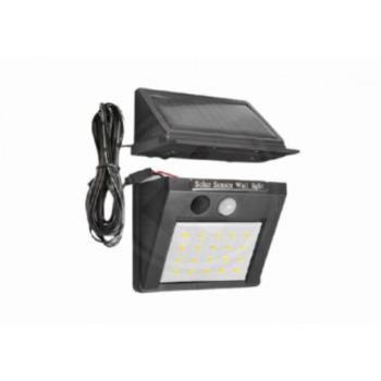 Led lámpatest , napelemes , mozgásérzékelős , 2.5 m kábellel , 3 Watt , hideg fehér , kültéri , fekete , IP65 kép