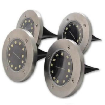 Led lámpatest , napelemes , taposólámpa , 4 db-os szett , 1W , hideg fehér , IP54 kép