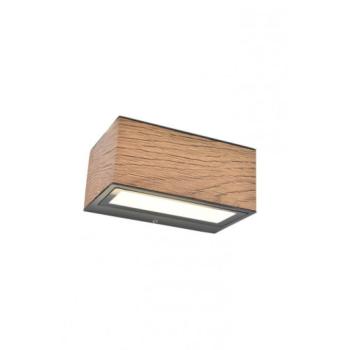 LED lámpatest , oldalfali , 10.5W , természetes fehér , fa , kültéri , IP54 , LUTEC , GEMINI kép