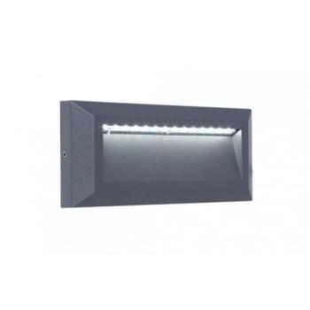 LED lámpatest , oldalfali , 11W , természetes fehér , szürke , downlight, kültéri , IP54 , LUTEC , HELENA kép