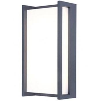 LED lámpatest , oldalfali , 17.3W , természetes fehér , sötétszürke , kültéri , IP54 , LUTEC , QUBO kép