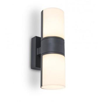 LED lámpatest , oldalfali , 2 irányú , 15W , meleg fehér , szürke , kültéri , IP54 , LUTEC , CYRA kép