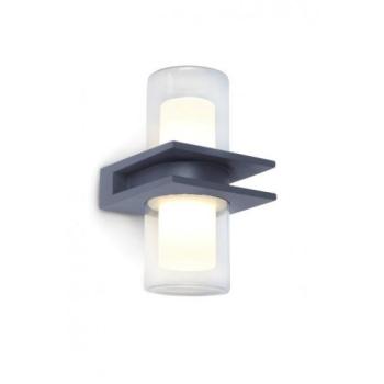 LED lámpatest , oldalfali , 2 irányú , 17W , meleg fehér , szürke , kültéri , IP54 , LUTEC , TANGO kép