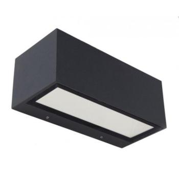 LED lámpatest , oldalfali , 2 irányú, 20W , természetes fehér , sötét szürke , kültéri , IP54 , LUTEC , GEMINI kép