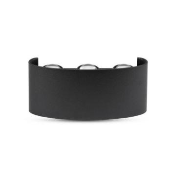LED lámpatest , oldalfali , 2 irányú , 5W , meleg fehér , fekete , kültéri , IP54 kép