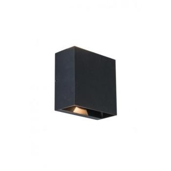 LED lámpatest , oldalfali , 2 irányú, 7.5W , állítható sugárzási szög , meleg fehér , matt fekete , kültéri , IP54 , LUTEC , GEMINI BEAMS kép