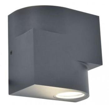 LED lámpatest , oldalfali , 2 irányú , GU10 foglalat , sötétszürke , kültéri , IP44 , LUTEC , MARBO kép