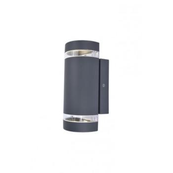 LED lámpatest , oldalfali , 2 x GU10 foglalat , fényérzékelő szenzorral , sötét szürke , kültéri , IP44 , LUTEC , FOCUS kép