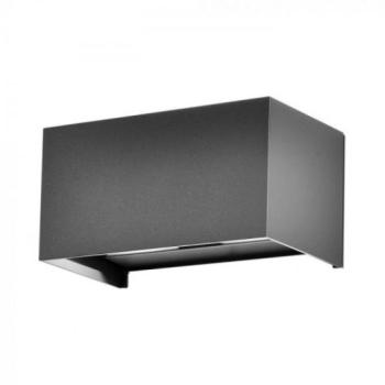LED lámpatest , oldalfali , 24W , természetes fehér , téglalap , szürke , kültéri , IP65 kép