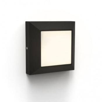 LED lámpatest , oldalfali , 4W , meleg fehér , matt fekete , kültéri , IP54 , LUTEC , HELENA kép