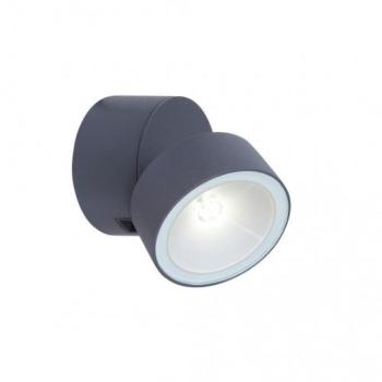 LED lámpatest , oldalfali , 6W , természetes fehér , fekete , kültéri , IP54 , LUTEC , TRUMPET kép