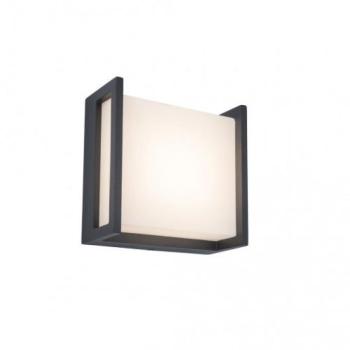 LED lámpatest , oldalfali , 8.5W , meleg fehér , fekete , kültéri , IP54 , LUTEC , QUBO kép