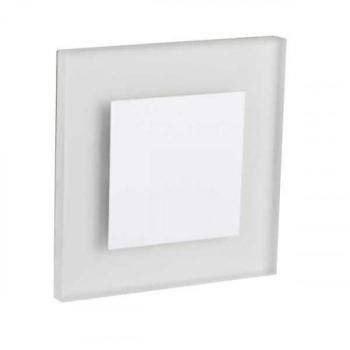 LED lámpatest , oldalfali , lépcsővilágító , irányfény , 0.8W , négyzet , hideg fehér , fehér , APUS kép