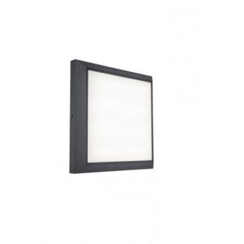 LED lámpatest , oldalfali , mennyezeti , 20W , természetes fehér , szürke , kültéri , IP54 , LUTEC , HELENA kép