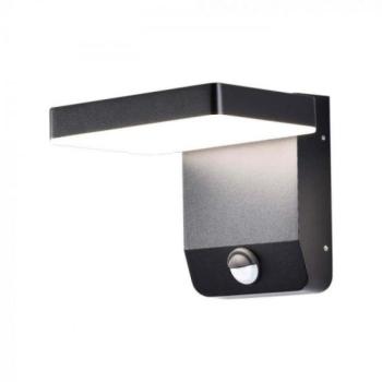 LED lámpatest , oldalfali , mozgásérzékelős , 17W , meleg fehér , négyzet , fekete , kültéri , IP65 kép