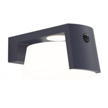 LED lámpatest , oldalfali , napelemes , 9.5 W , természetes fehér , kültéri , IP44 , mozgásérzékelővel , LUTEC , MOON kép
