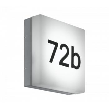 Led lámpatest , oldalfali , nappali/éjszakai szenzorral , házszám kijelzéssel , 8.2W , meleg fehér , kültéri , szürke , IP44 , EGLO , CORNALE , 97289 kép