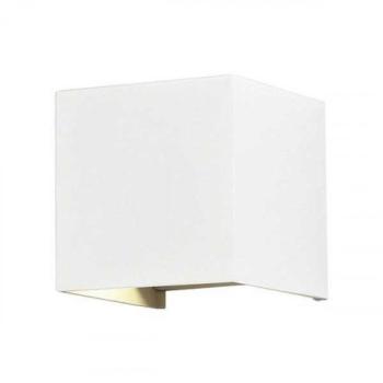 LED lámpatest , oldalfali , szögletes , 2 irányú , 6W , természetes fehér , állítható sugárzási szög , fehér , kültéri , IP54 kép