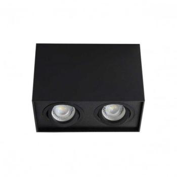 LED lámpatest , spot , 2xGU10 , felületre szerelhető , billenthető , fekete , GORD kép