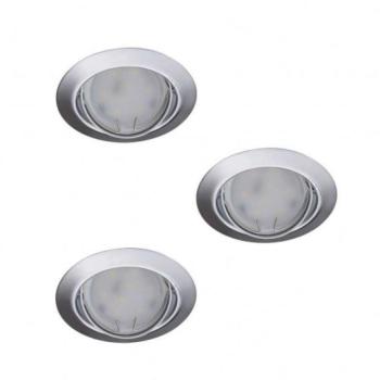 LED lámpatest , spot , szett , 3 x 4.9W , GU10 , meleg fehér , beépíthető , kerek , króm , KANLUX TRIBIS II kép