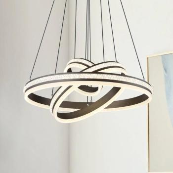 LED lógó lámpa Grouni, Ø 60 cm, titán színű, CCT, fém kép